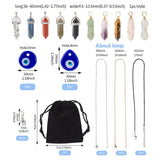 DIY Pendant Necklace Kit Evil Eye Charms Healing Crystals Necklaces