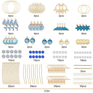 DIY Starfish Mermaid Pendant Charm Kit for Earrings