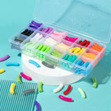 Opaque Acrylic Tube Beads Curved Noodle Spacer for Jewelry Making