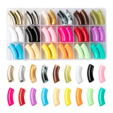 Opaque Acrylic Curved Tube Beads for Jewelry Making