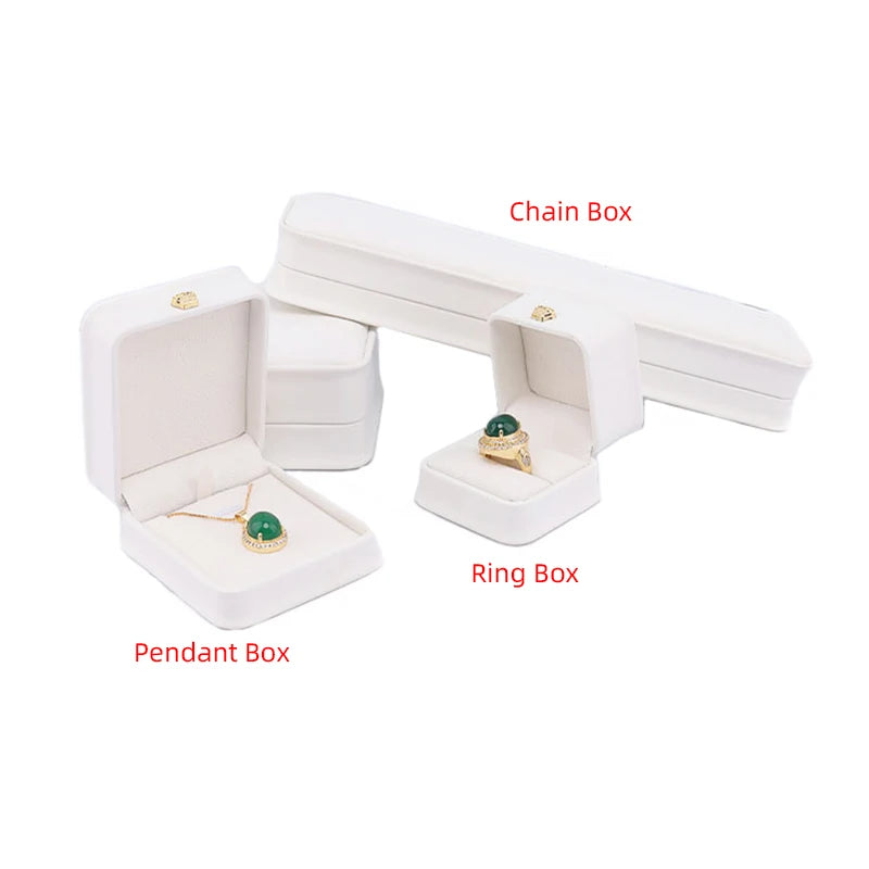 1 Box PU Jewelry Box Pendant Ring Necklace Chain Bracelet Box