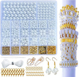 Pearl Square Beading Set CCB Spacer Beads Jewelry DIY Earrings Bracelet