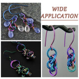 Rainbow Stainless Steel French Ear Wires for DIY Earrings