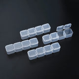 Rectangle Bead Storage Container with Hinged Lid and 28 Grids 17.5x11x2.5cm