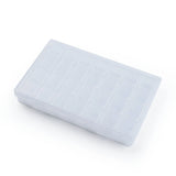Rectangle Bead Storage Container with Hinged Lid and 28 Grids 17.5x11x2.5cm