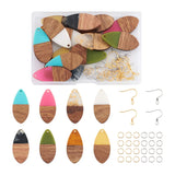 Resin Walnut Wood Pendant Earring Kit