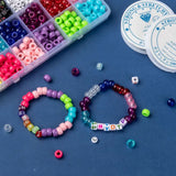 Acrylic Beads Mix & Elastic Thread Jewelry DIY Kits