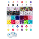 Acrylic Beads Mix & Elastic Thread Jewelry DIY Kits