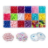Acrylic Beads Mix & Elastic Thread Jewelry DIY Kits