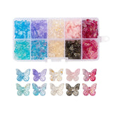 Glass Pendants Butterfly Fishtail Shape Charms for DIY Earring Jewelry Making