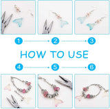 Glass Pendants Glitter Powder Charms for Jewelry Making