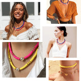 Disc Polymer Clay Beads 6mm Jewelry Making DIY Necklace Bracelets