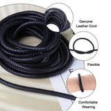 Dyed Round Braided Leather Cord Rope for Jewelry Making DIY