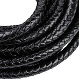Dyed Round Braided Leather Cord Rope for Jewelry Making DIY