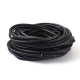 Dyed Round Braided Leather Cord Rope for Jewelry Making DIY