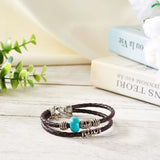 Dyed Round Braided Leather Cord Rope for Jewelry Making DIY
