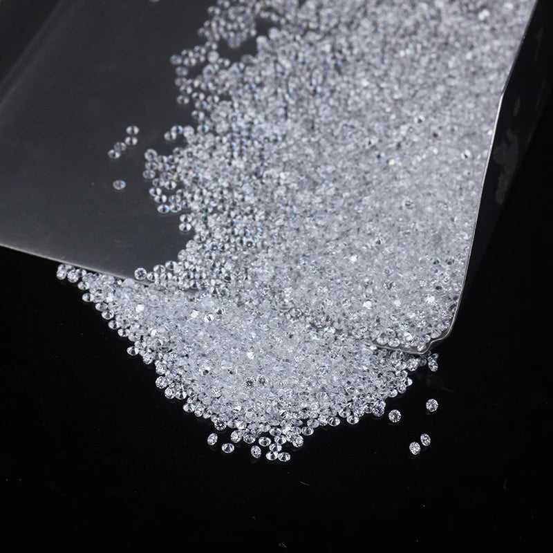 1 Carat Loose Moissanite Stones 0.8~3.0mm D Round Cut DIY Jewelry