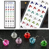 Freshwater Pearl Stud Earrings Crystal 6mm Party Jewelry