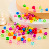 8mm Pink Resin Braid Beads Charms Hair Accessories