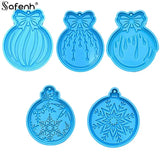 Christmas Elk Resin Crystal Epoxy Mold Christmas Tree Pendant Keychain Mold