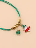 Christmas Tree Pendant Bracelet with Holiday Elements