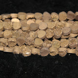 6Color Dyeing Electroplating Druzy Stone Beads for Pendant Heart Shape