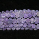 6Color Dyeing Electroplating Druzy Stone Beads for Pendant Heart Shape