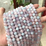 1 Strand Purple Morganite Gemstone Loose Beads for DIY Jewelry Making