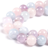 1 Strand Purple Morganite Gemstone Loose Beads for DIY Jewelry Making