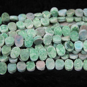 1 Strand Green Dyeing Electroplating Druzy Stone DIY Necklace Beads
