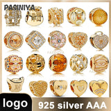 925 Silver Chinese Charm Beads Collection for Jewelry Making