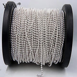 925 Sterling Silver Round Ball Chain Necklace for Jewelry Making