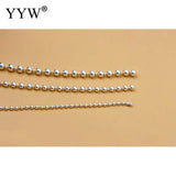 925 Sterling Silver Round Ball Chain Necklace for Jewelry Making