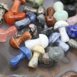 Crystal Mushroom Carved Decor, Healing Stone, 5pcs
