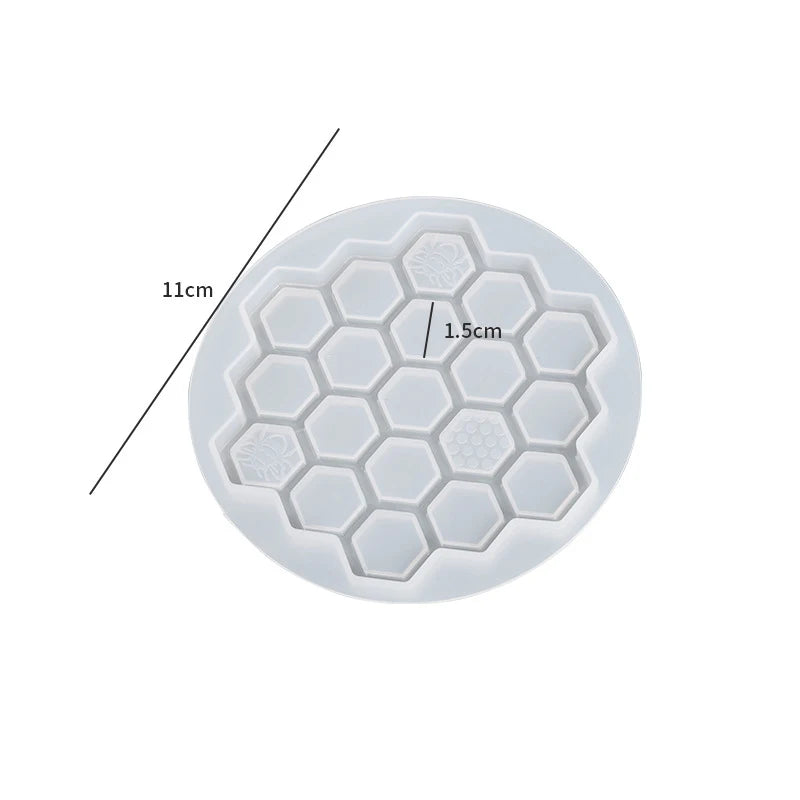 Honey Comb Placemat Silicone Mold with Rack