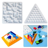 Pyramid Building Block Silicone Mold for Family Puzzle Games