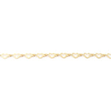 Copper Chain Findings Heart & Round DIY Necklace Bracelet Anklet Making 11x6mm