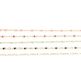 5mm Copper Enamel Link Cable Chain Pink for DIY Jewelry Making