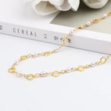 Copper Link Chain Acrylic Pearl Pentagram Star DIY Jewelry