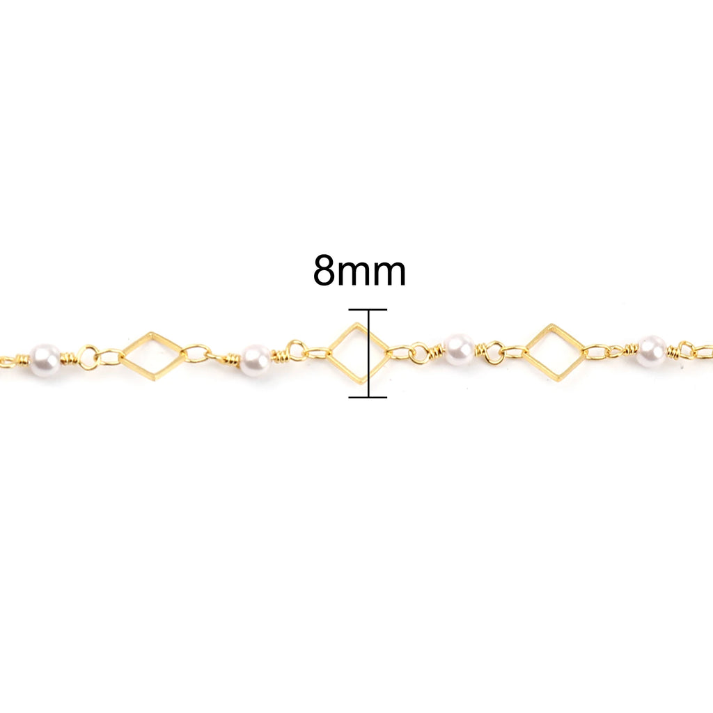 Copper Link Chain Acrylic Pearl Pentagram Star DIY Jewelry
