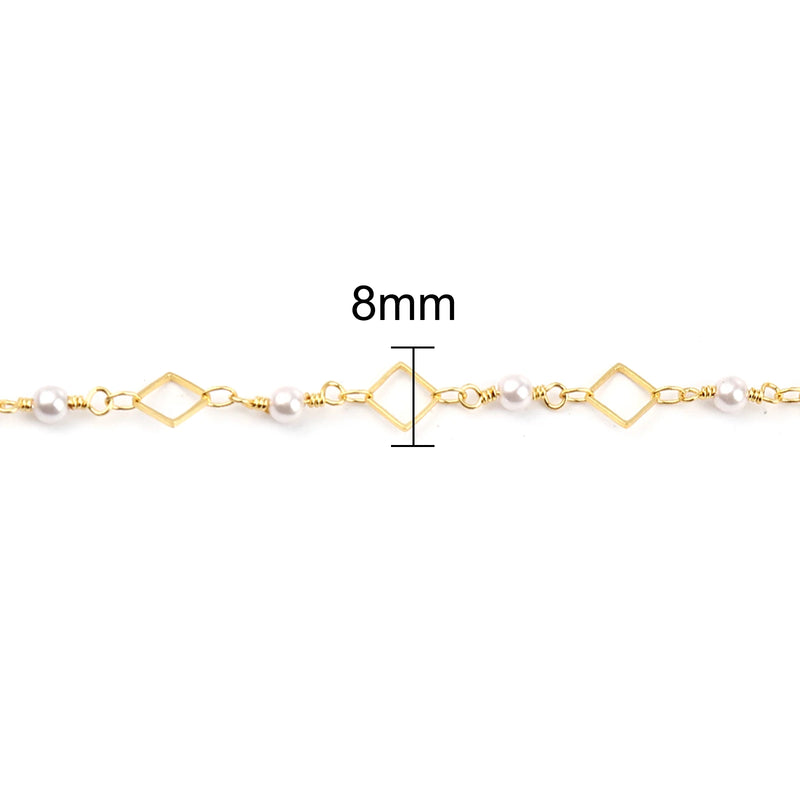 Copper Link Chain Acrylic Pearl Pentagram Star DIY Jewelry