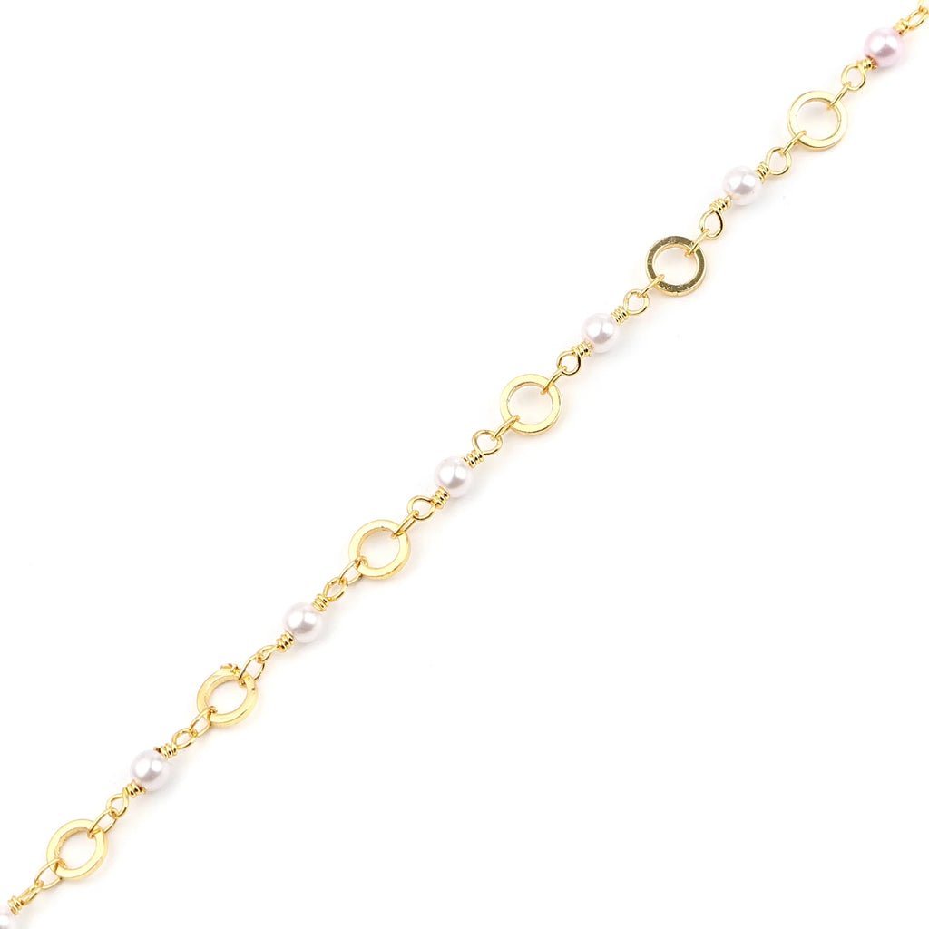 Copper Link Chain Acrylic Pearl Pentagram Star DIY Jewelry
