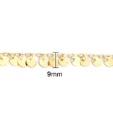 Copper Link Chain with Rectangle Round Pendant 13x3mm