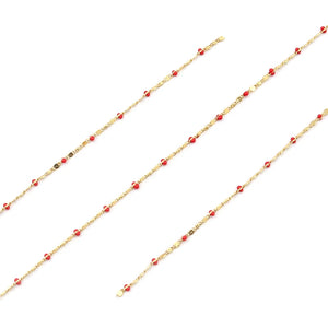 Stainless Steel Chain 7x2mm Enamel for DIY Jewelry Making