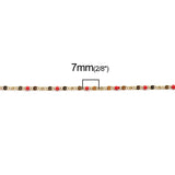 Stainless Steel Chain 7x2mm Enamel for DIY Jewelry Making