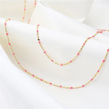 Stainless Steel Chain 7x2mm Enamel for DIY Jewelry Making