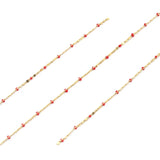 Stainless Steel Chain 7x2mm Enamel for DIY Jewelry Making