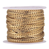 1m Stainless Steel Plated Chains 4mm Textured Snake Chain Bulk