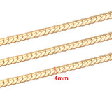 1m Stainless Steel Plated Chains 4mm Textured Snake Chain Bulk