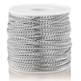 1m Stainless Steel Plated Chains 4mm Textured Snake Chain Bulk